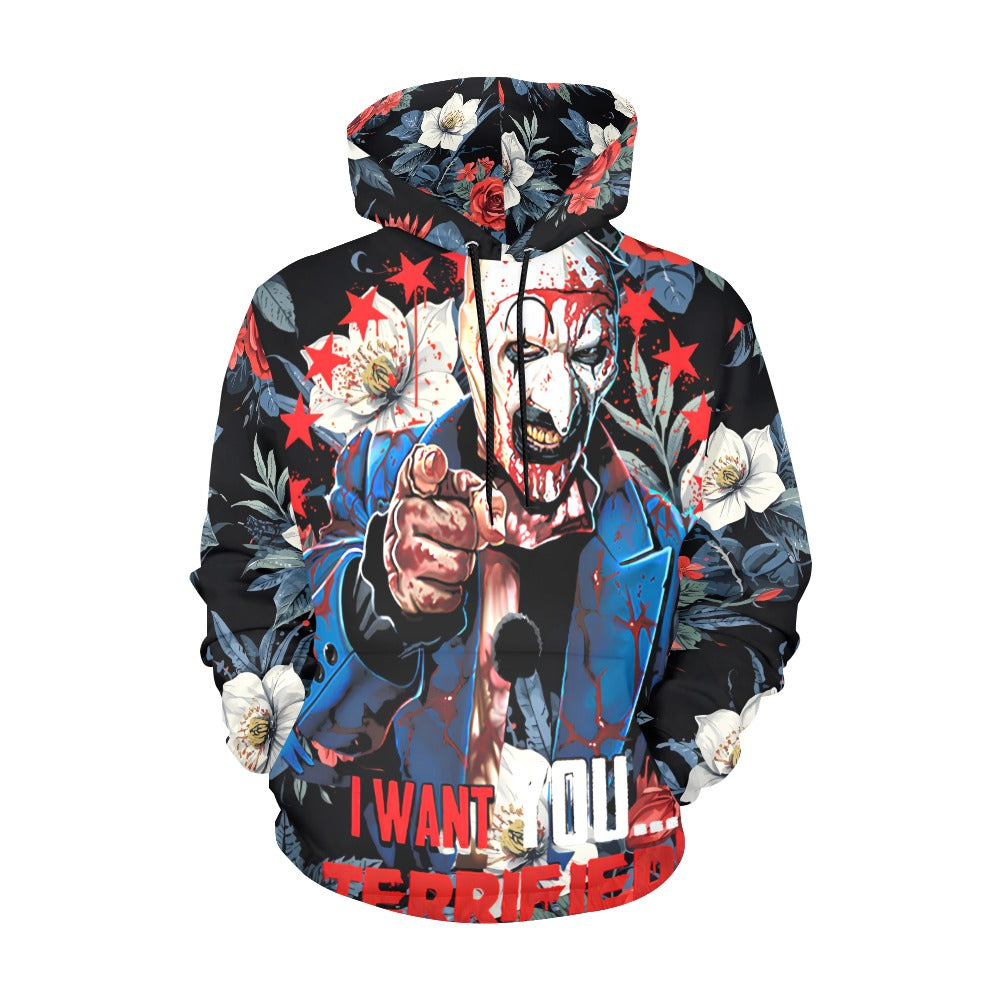 "I Want You Terrified" Halloween Plush Hoodie