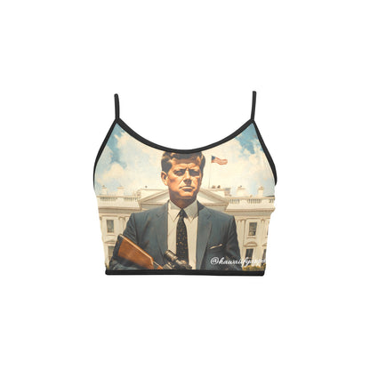 JFK Locked N' Loaded Women's Spaghetti Strap Crop Top