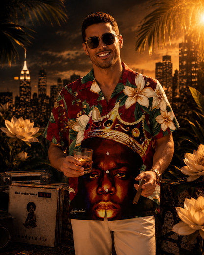 Biggie Smalls White Lotus Men's Hawaiian Shirt