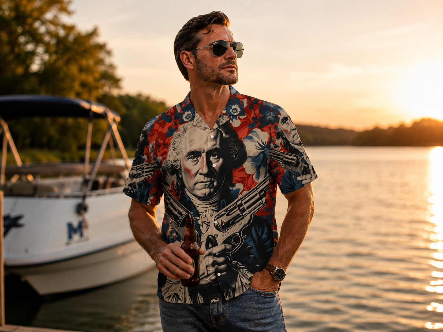 George Washington SLAY Men's Hawaiian Shirt