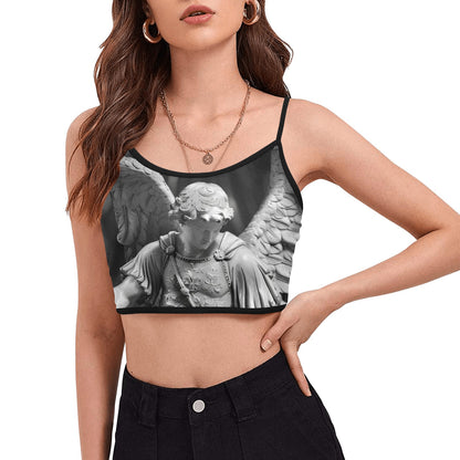 Archangel Michael Women's Spaghetti Strap Crop Top