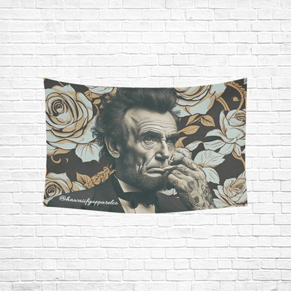 Abraham Lincoln Cotton Linen Tapestry 60"x 40" Made in USA