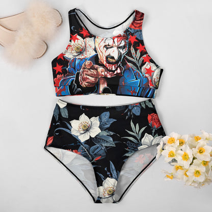 "I Want You Terrified" Ladies Two Piece Bikini Swimsuit