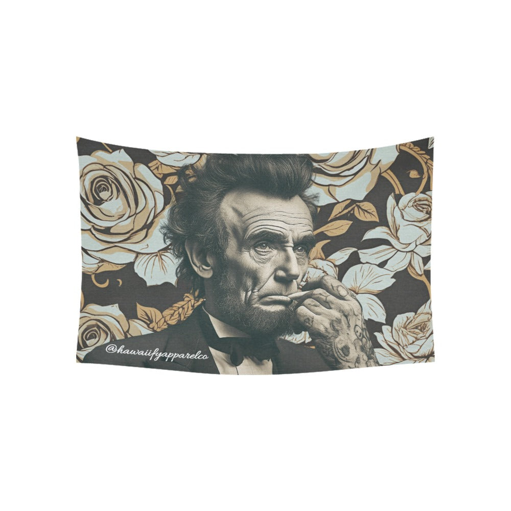 Abraham Lincoln Cotton Linen Tapestry 60"x 40" Made in USA