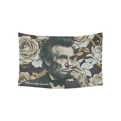 Abraham Lincoln Cotton Linen Tapestry 60"x 40" Made in USA