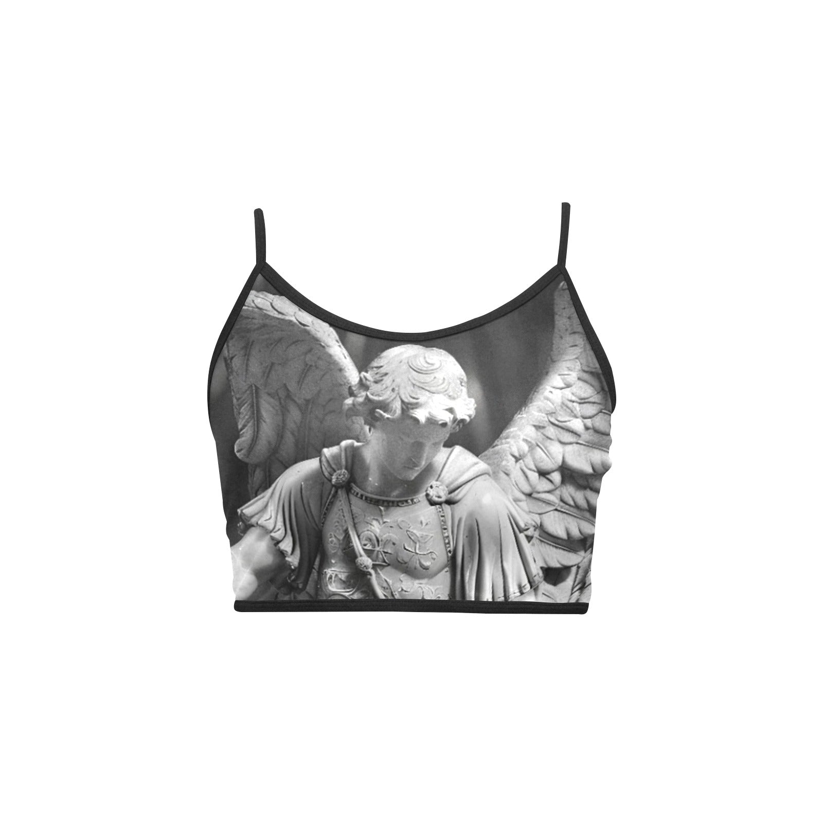 Archangel Michael Women's Spaghetti Strap Crop Top