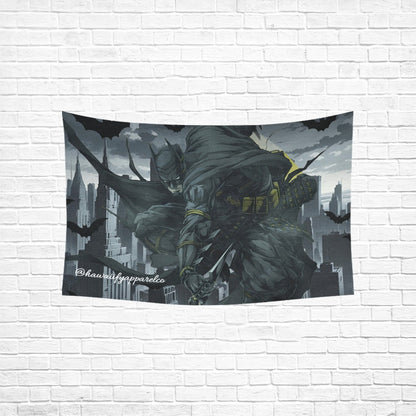 Ninja Batman "Out For Blood" Gotham City Cotton Linen Tapestry 60"x 40"