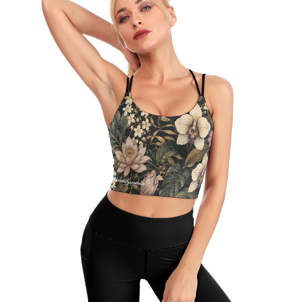 Frank Sinatra Hand Tats Yoga Crop Top