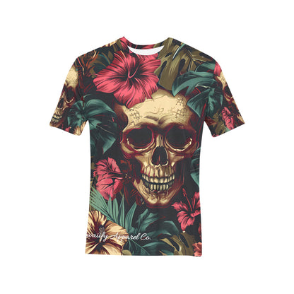 Men's Cotton Dia de los Muertos Skully T-Shirt