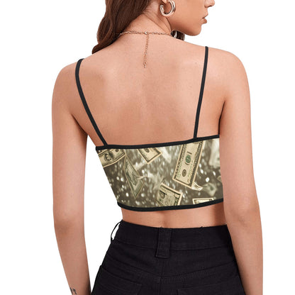 Donald Trump "Cash Flow" Women's Spaghetti Strap Crop Top