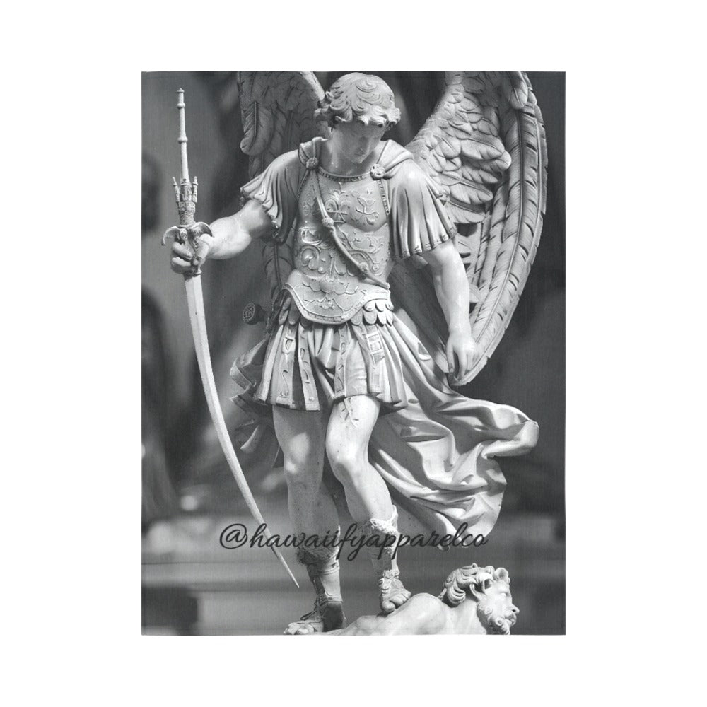 Archangel Michael Cotton Linen Wall Tapestry 60"x 80"