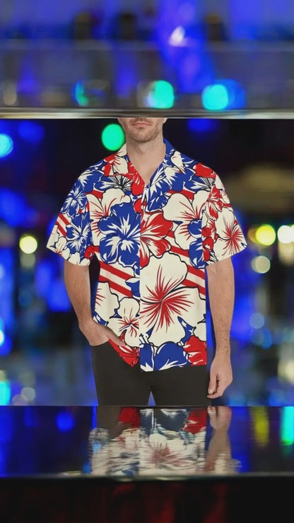 Men's Hawaiian Shirt - July 4th Parade
